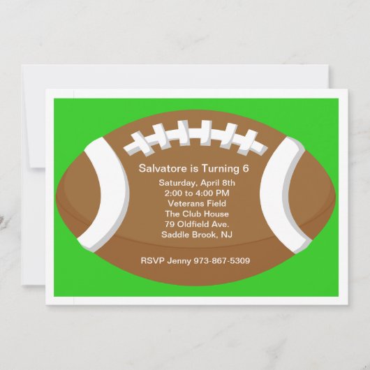 Grote Footballs - Birthday - uitnodiging (Voorkant)