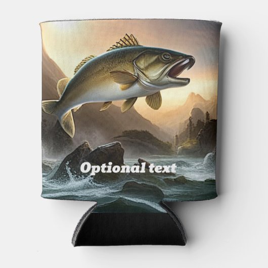 Grote forel in stroomversnellingen blikjeskoeler (Voorkant)