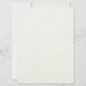 Grote formele crème sneeuwbes + eucalyptus bruilof kaart (Achterkant)