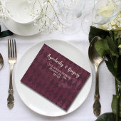 Grote foto Bourgondische diamant patroon QR-code All In One Uitnodiging