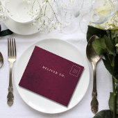 Grote foto Bourgondische textuur achtergrond QR co All In One Uitnodiging