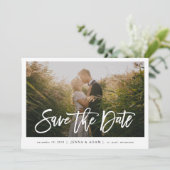 Grote foto Horizontale kalligrafie Sla de datum op Save The Date (Staand voorkant)