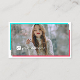 Grote foto Hot Pink Turkooise Social Media Visitekaartje