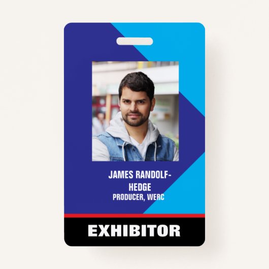 GROTE FOTO I.D. EXHIBITOR CREDENTIALS BADGE (Voorkant)