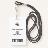 GROTE FOTO I.D. EXHIBITOR CREDENTIALS BADGE (Achterkant met draagriem)