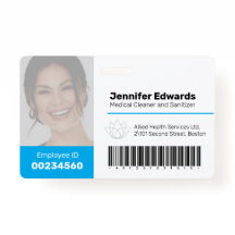 Grote foto-id en streepjescode blauw