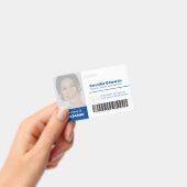 Grote foto-id en streepjescode van de werknemer do badge (Handheld)