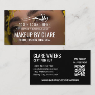 Grote foto make-up artiest met uw logo visitekaartje