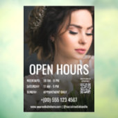 Grote foto make-up kapsalon openingstijden raamsticker (Vel 3)