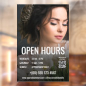 Grote foto make-up kapsalon openingstijden raamsticker (Vel 2)