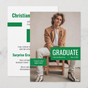 Grote foto met groene blokken afstuderen kaart