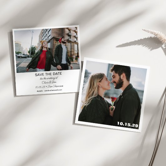 Grote foto moderne vierkante minimalistische bruil save the date