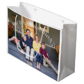 Grote Foto Prettig Kerstmis Cadeautassen Large Cadeautasje (Voorkant Gekanteld)