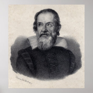 Grote foto van Galileo Galilei Art Poster