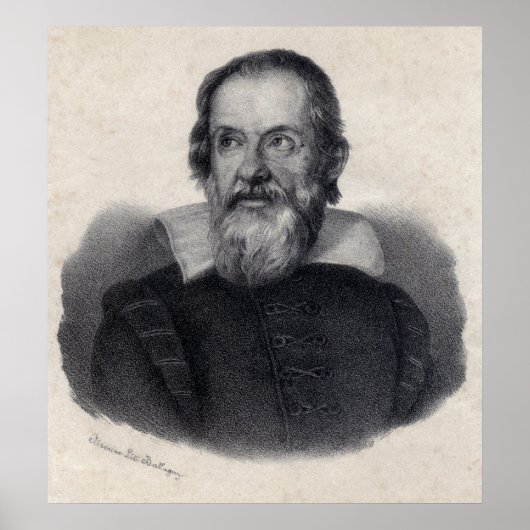Grote foto van Galileo Galilei Art Poster (Voorkant)