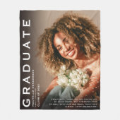 Grote foto's en citaat Afstuderen weergeven Fleece Deken (Voorkant)