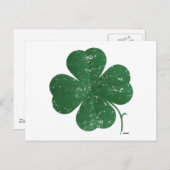 Grote Four Leaf Clover -  stijl Briefkaart (Voorkant / Achterkant)