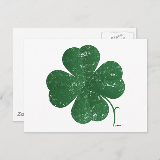 Grote Four Leaf Clover - stijl Briefkaart (Voorkant / Achterkant)