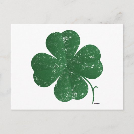 Grote Four Leaf Clover -  stijl Briefkaart (Voorkant)