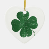 Grote Four Leaf Clover -  stijl Keramisch Ornament (Voorkant)