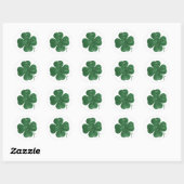 Grote Four Leaf Clover -  stijl Ronde Sticker (Vel)