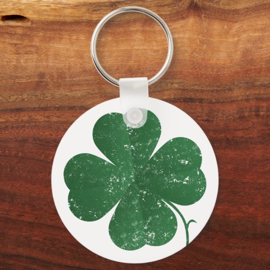 Grote Four Leaf Clover - stijl Sleutelhanger (Voorkant)