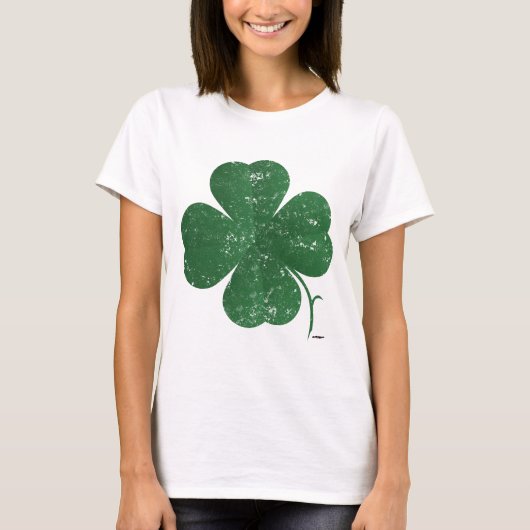 Grote Four Leaf Clover -  stijl T-shirt (Voorkant)