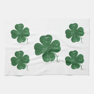Grote Four Leaf Clover - stijl Theedoek