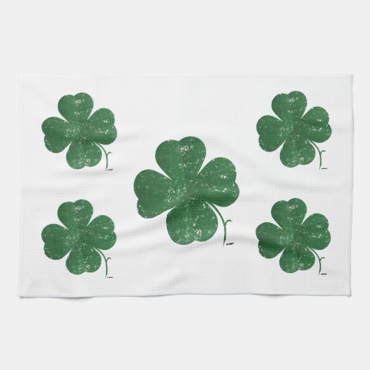 Grote Four Leaf Clover - stijl Theedoek (Horizontaal)