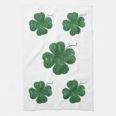 Grote Four Leaf Clover - stijl Theedoek (Verticaal)