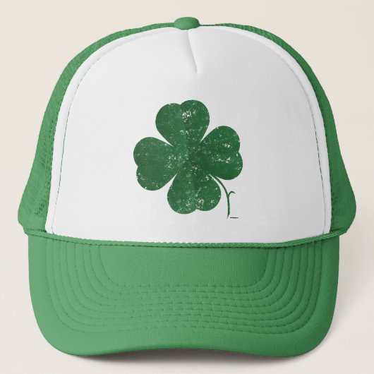 Grote Four Leaf Clover -  stijl Trucker Pet (Voorkant)