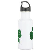 Grote Four Leaf Clover -  stijl Waterfles (Achterkant)