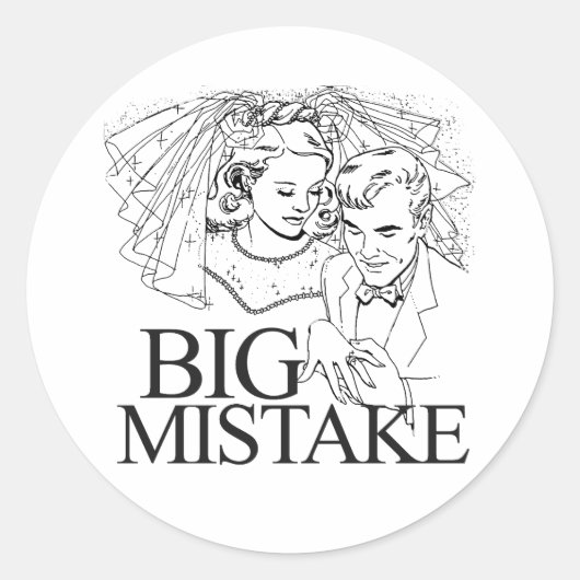 grote fout ronde sticker (Voorkant)