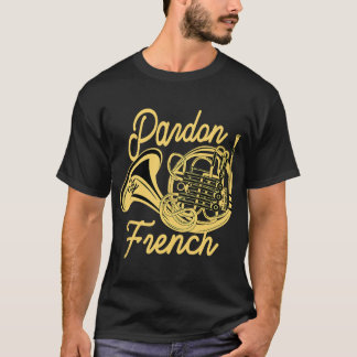 Grote Franse hoorn geschenk hoorn speler T-shirt