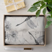 GROTE Franse ontkoppeling van Wildbloemdragonfly v Tissuepapier (Geschenk)