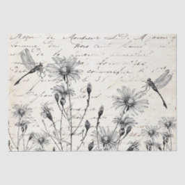 GROTE Franse ontkoppeling van Wildbloemdragonfly v Tissuepapier