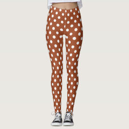 Grote Franse stip op Potter's Clay Brown Leggings