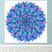 Grote Friggin Paarse Doodle Canvas Afdruk (Insitu (Houten vloer))