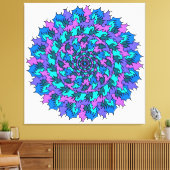 Grote Friggin Paarse Doodle Canvas Afdruk (Insitu (Woonkamer))