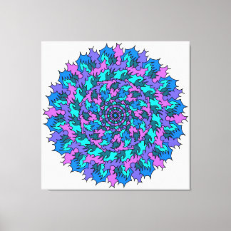 Grote Friggin Paarse Doodle Canvas Afdruk