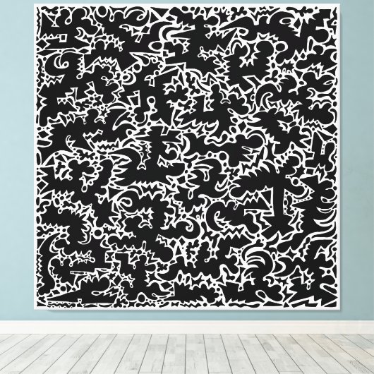 Grote Friggin Tribal Canvas Print (Insitu (Houten vloer))