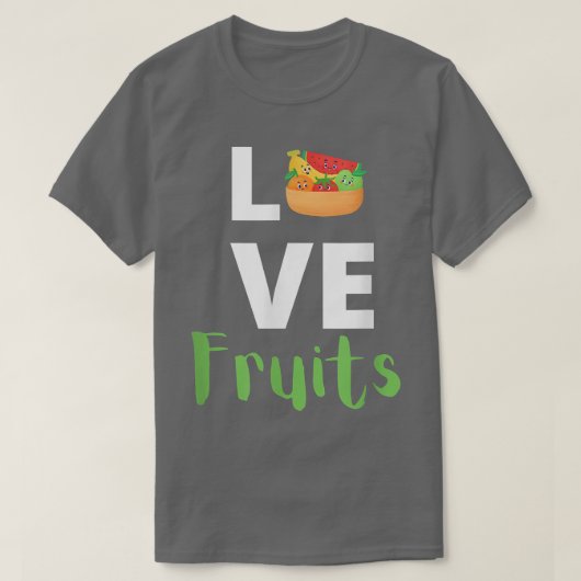 Grote fruitliefhebber draag, vegans, vegetariërs t-shirt (Design voorkant)