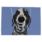 Grote Funny Face Coonhound Gift Bag Large Cadeautasje (Achterkant)