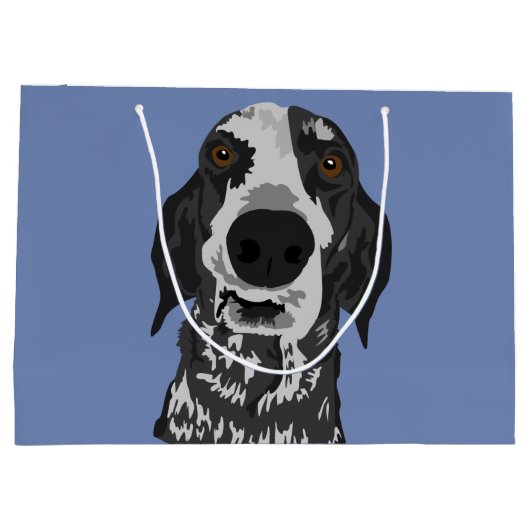 Grote Funny Face Coonhound Gift Bag Large Cadeautasje (Achterkant)