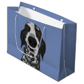 Grote Funny Face Coonhound Gift Bag Large Cadeautasje (Voorkant Gekanteld)