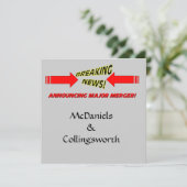 Grote fusie trouwdatum kaart (Staand voorkant)