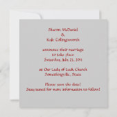 Grote fusie trouwdatum kaart (Achterkant)