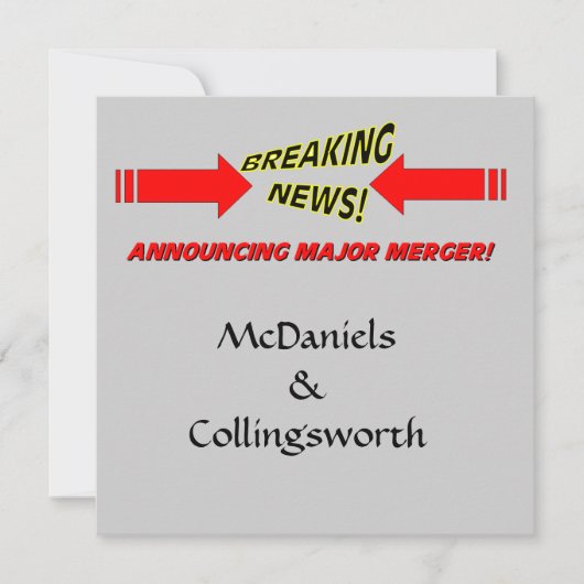 Grote fusie trouwdatum kaart (Voorkant)