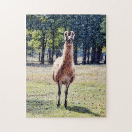 Grote Fuzzy Lama Dierenpuzzel Legpuzzel (Verticaal)