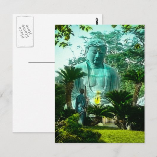 Grote Gaibutsu bij Kamakura Giant Buddha Japan Briefkaart (Voorkant / Achterkant)